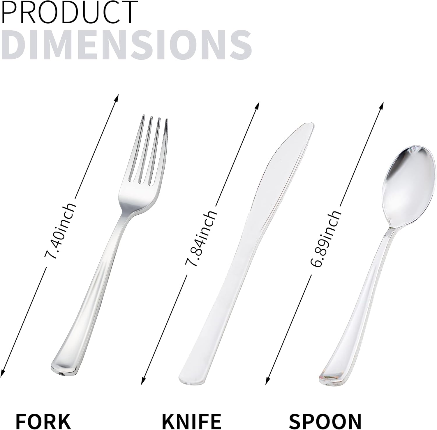 50 Pack Silverware Set with Napkins for Parties