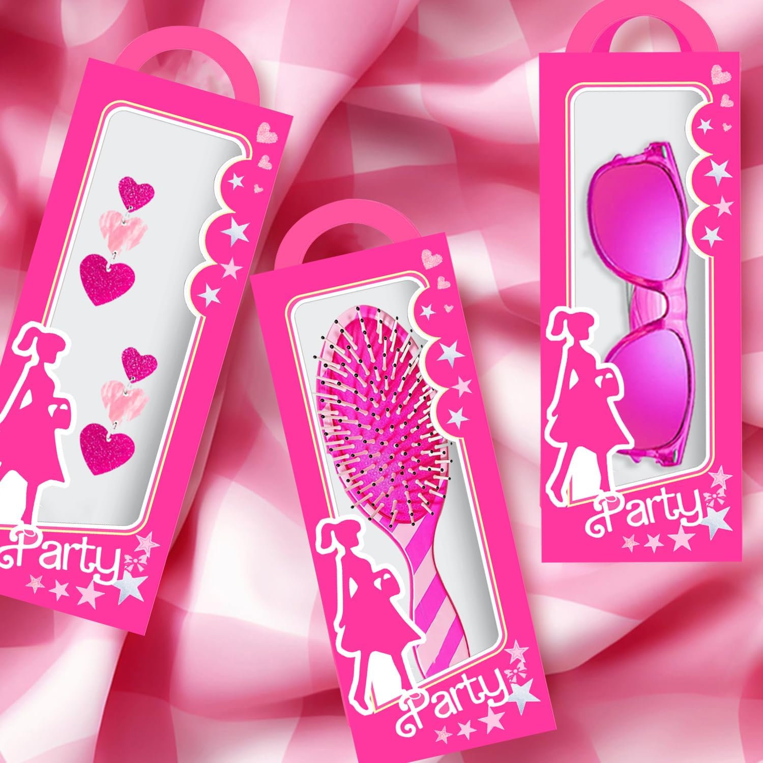 Xiamoor 12 Pack Hot Pink Girl Party Favor Boxes