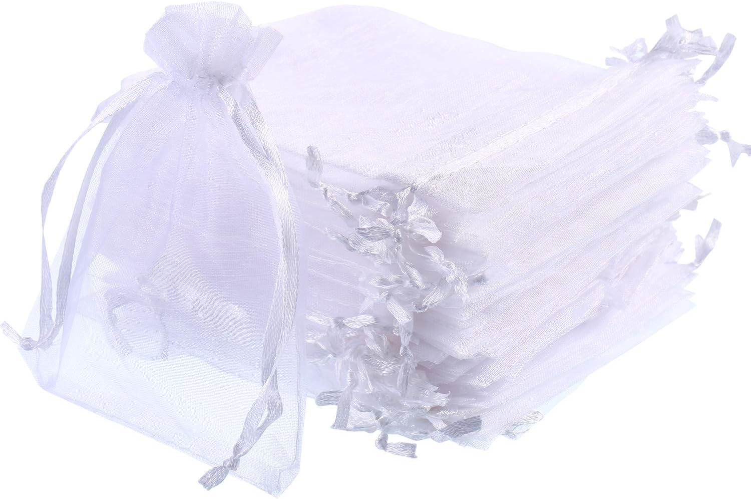 Mudder 50 Pack Organza Gift Bags with Drawstring