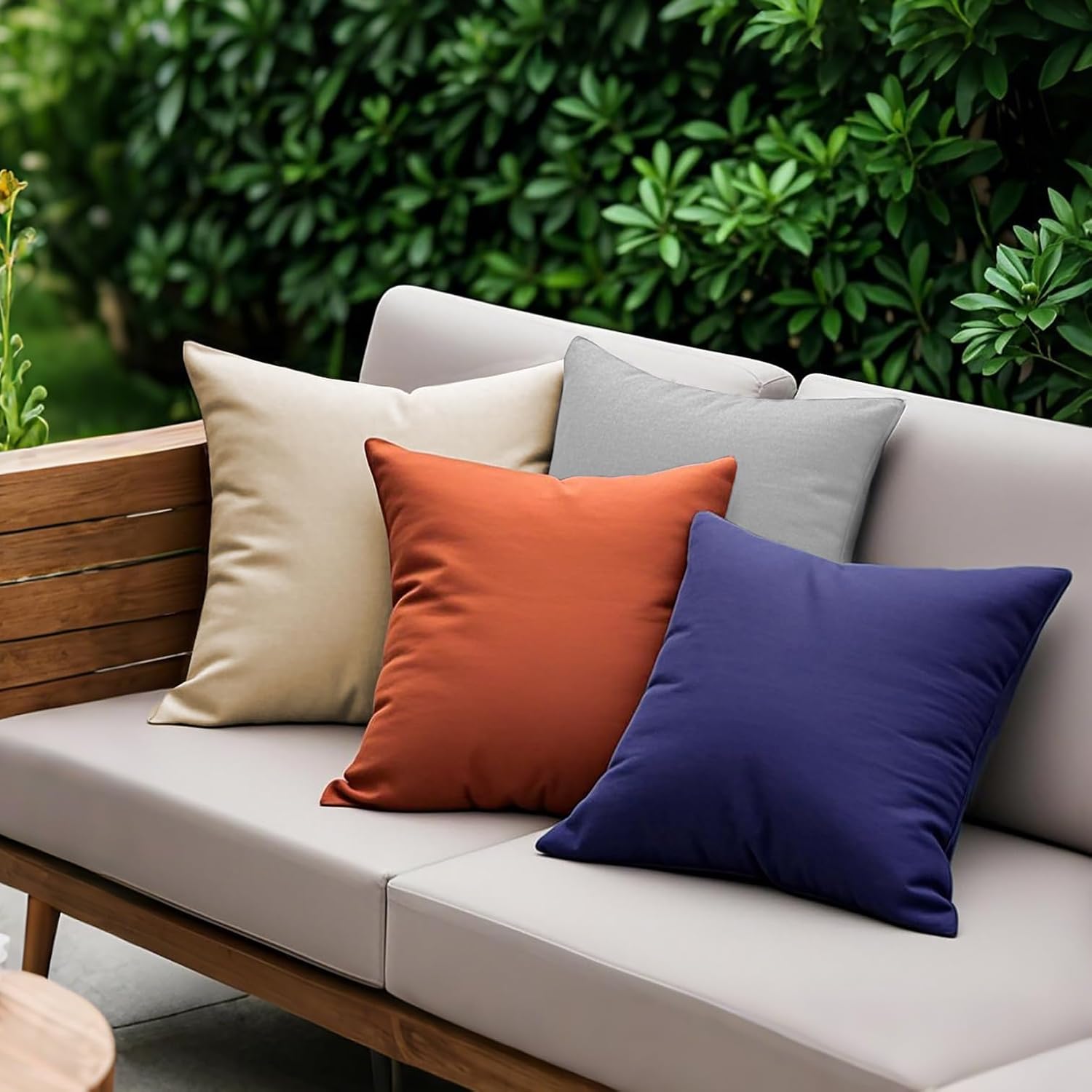 Metliv Premium 16x16 Inch Outdoor Throw Pillow Set of 2 Red