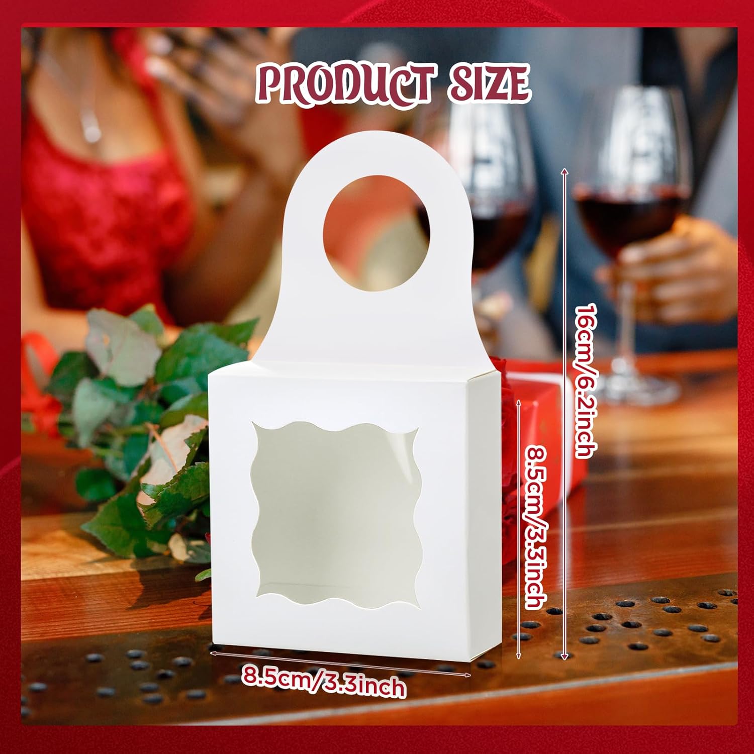 ISKYBOB 20Pcs Wine Bottle Box with Window