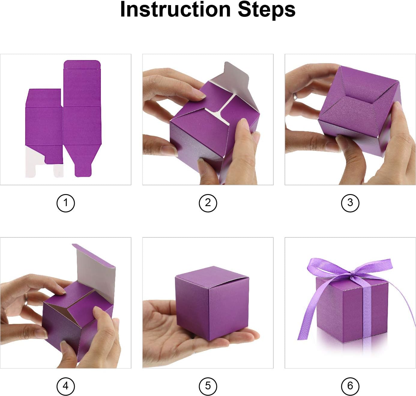 KPOSIYA 70 Pack Red Gift Boxes with Ribbons