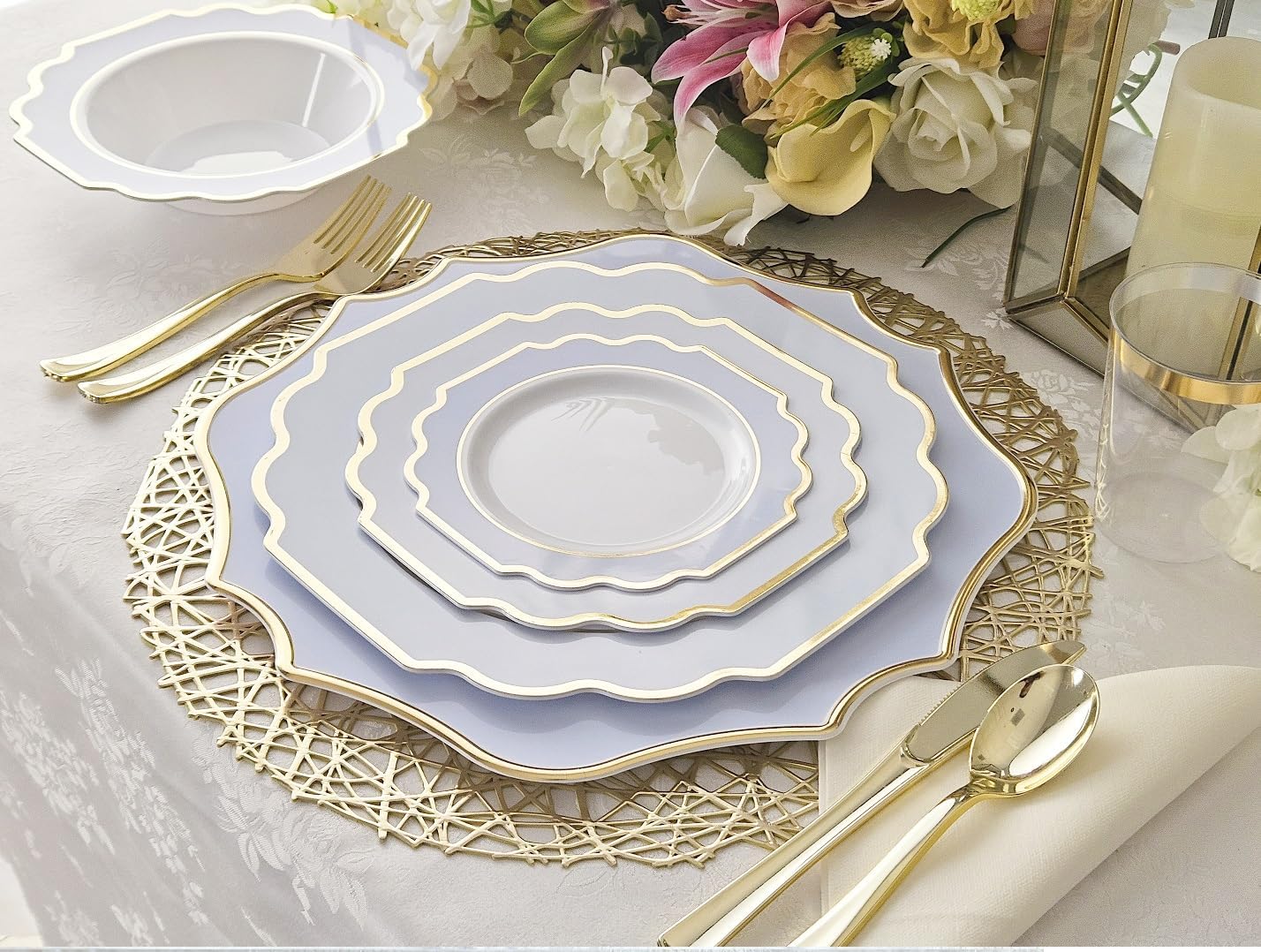 OCCASIONS FINEST 50 Plate Set Wedding Party