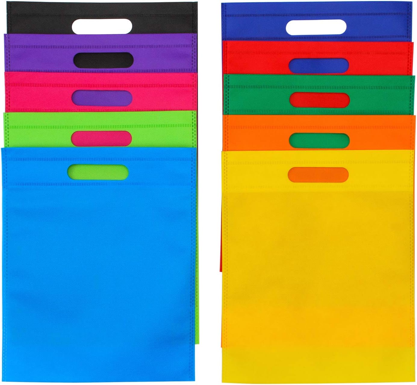 Aneco 50 Piece Rainbow Gift Bags with Handles 95x115 Inch Party Supplies