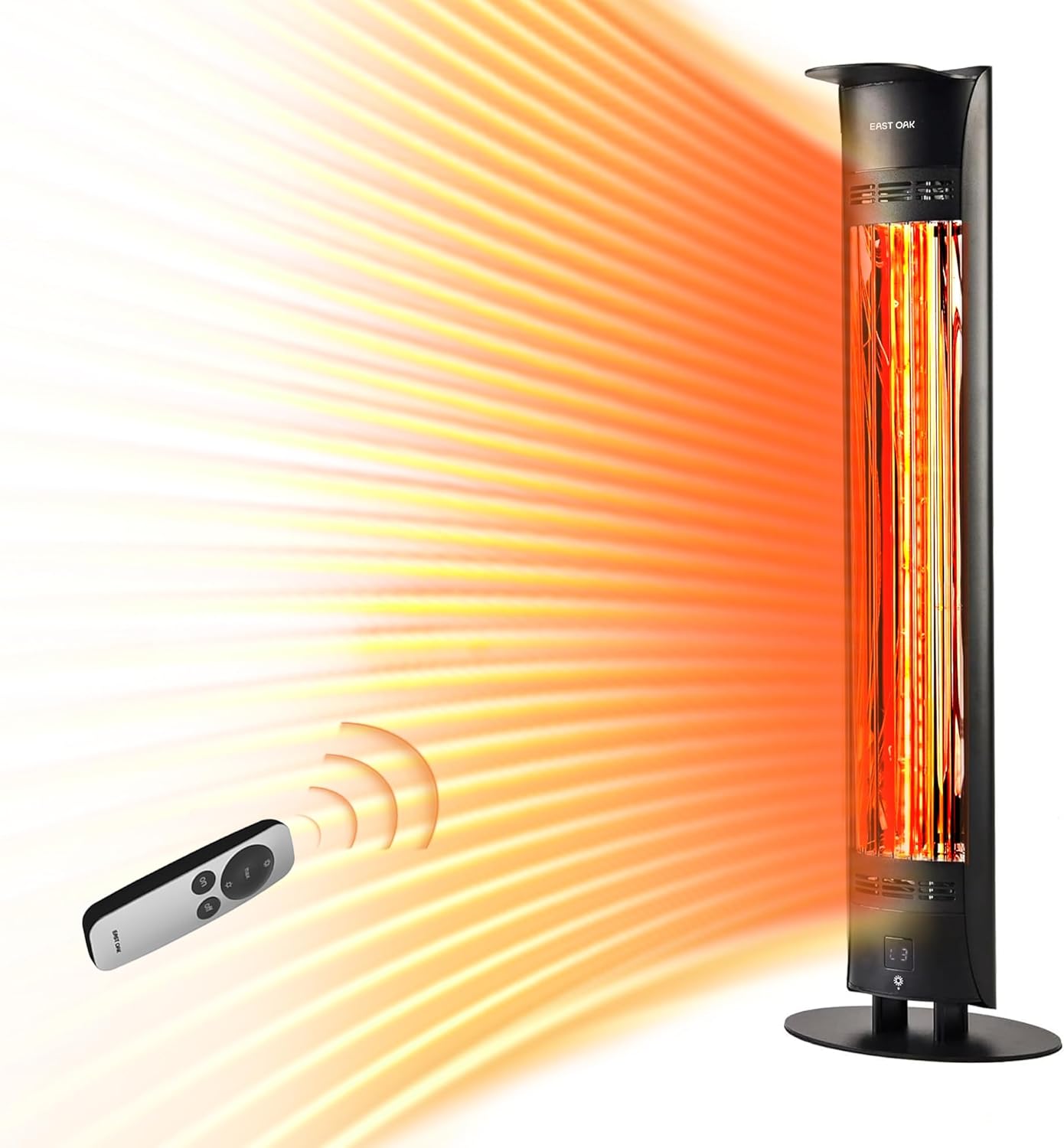 EAST OAK 1500W Electric Infrared Heater with Remote and 24H Timer