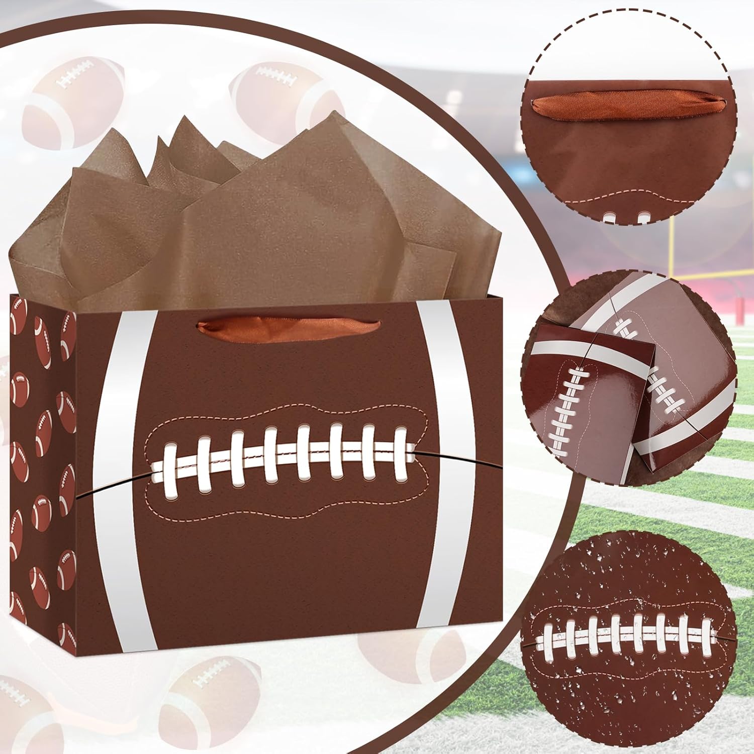 Hooqict Football Gift Bag Set for Boys Birthday Party