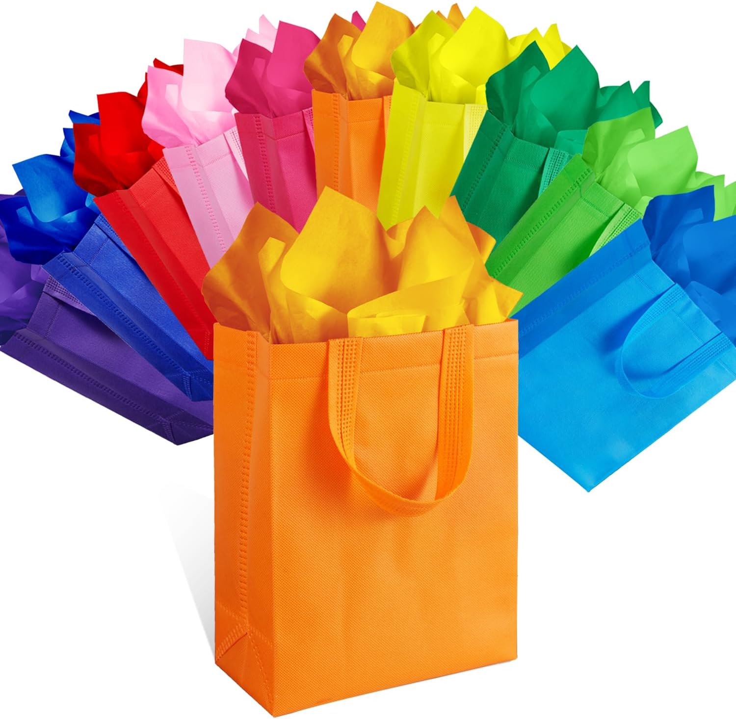 SPERPAND 30 Pcs Reusable Gift Bags with Handles and Tissues