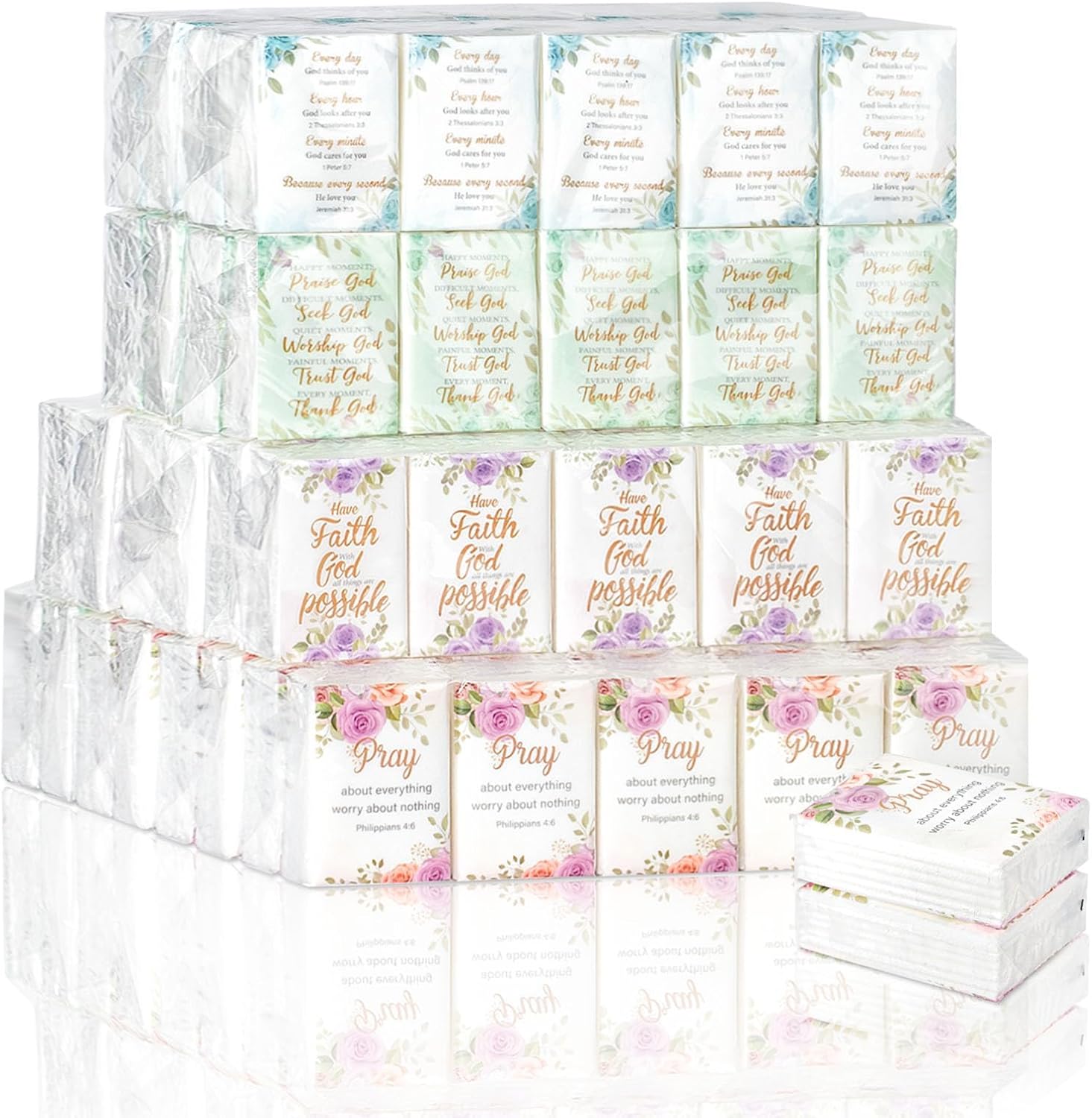 120 Pack Bible Theme Facial Tissues 3 Ply