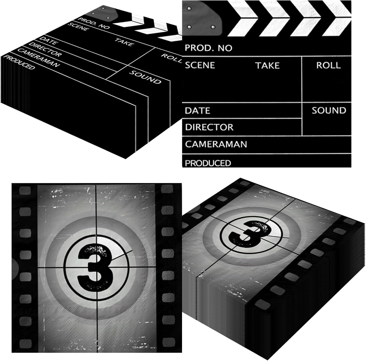 Movie Night Party Napkins - 40Pcs Themed Decor