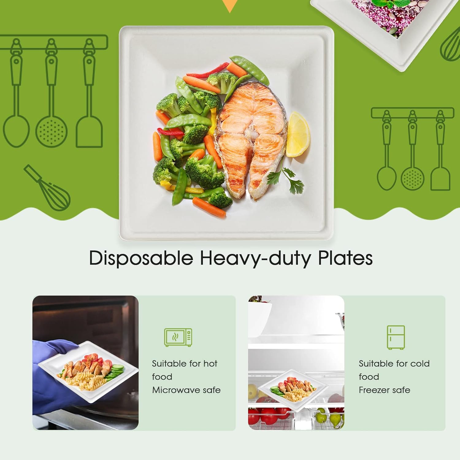 ECOLipak 150 Piece 8 Inch Compostable Plates