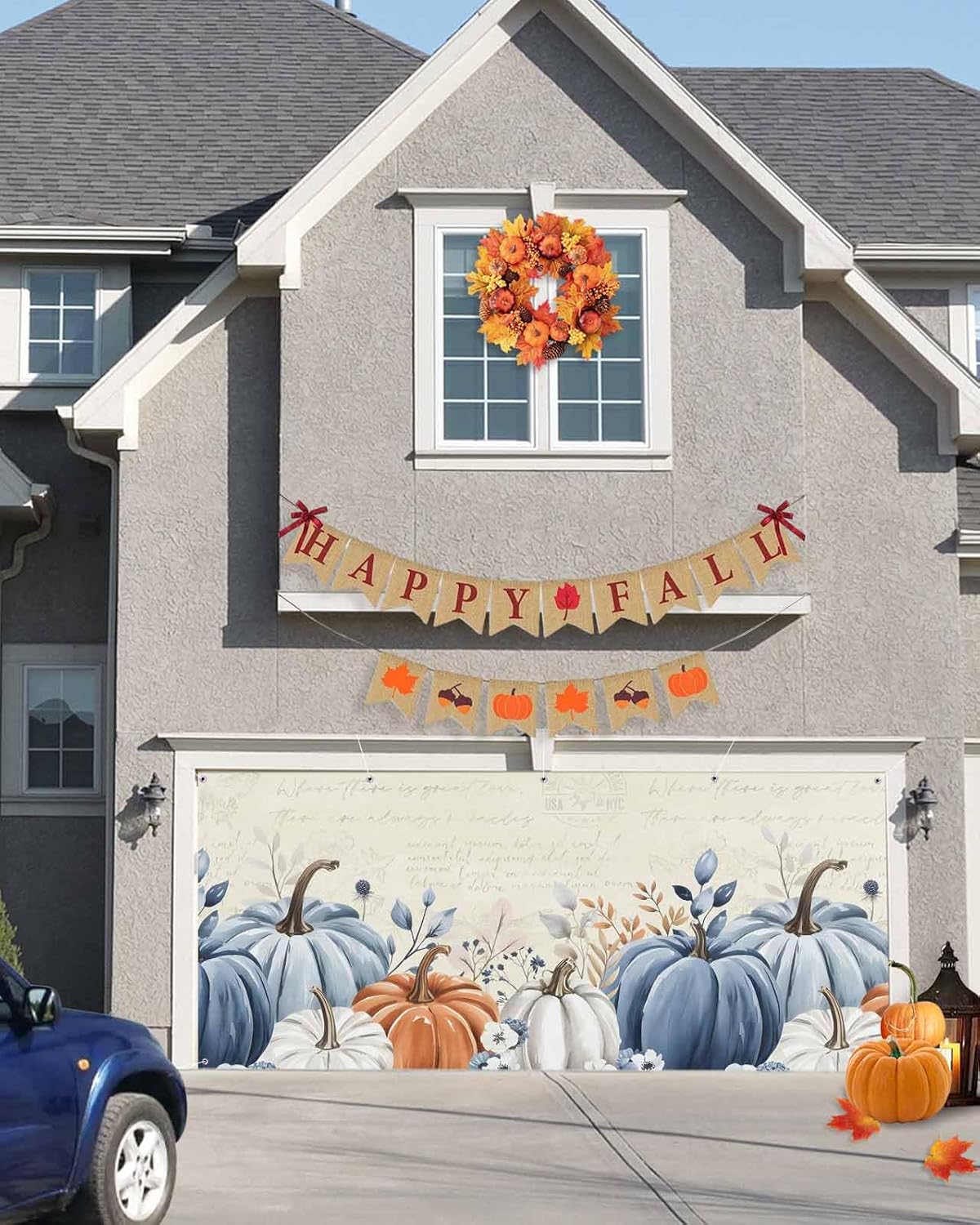 Singingin Fall Garage Door Banner 7x8 ft