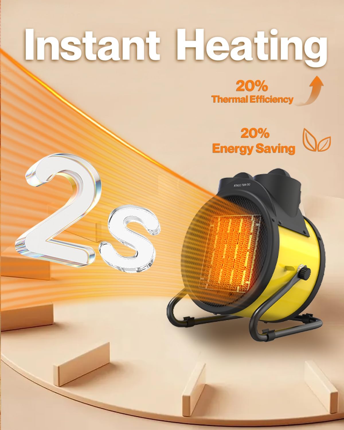 AOBMAXET 1500W PTC Garage Heater with 3 Modes