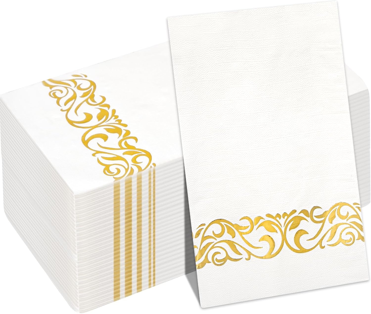 WDF 100 Pack Gold Napkins Disposable 3ply