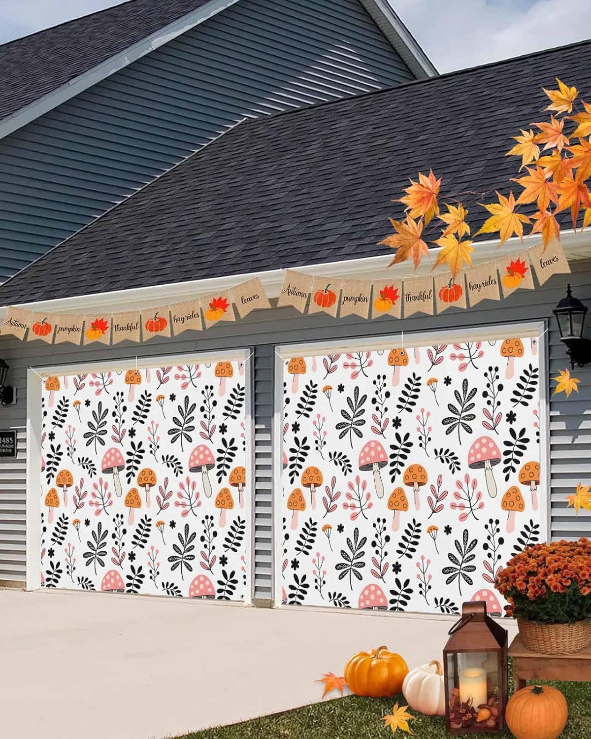 Fall Garage Door Banner 7x8 ft Autumn Decor