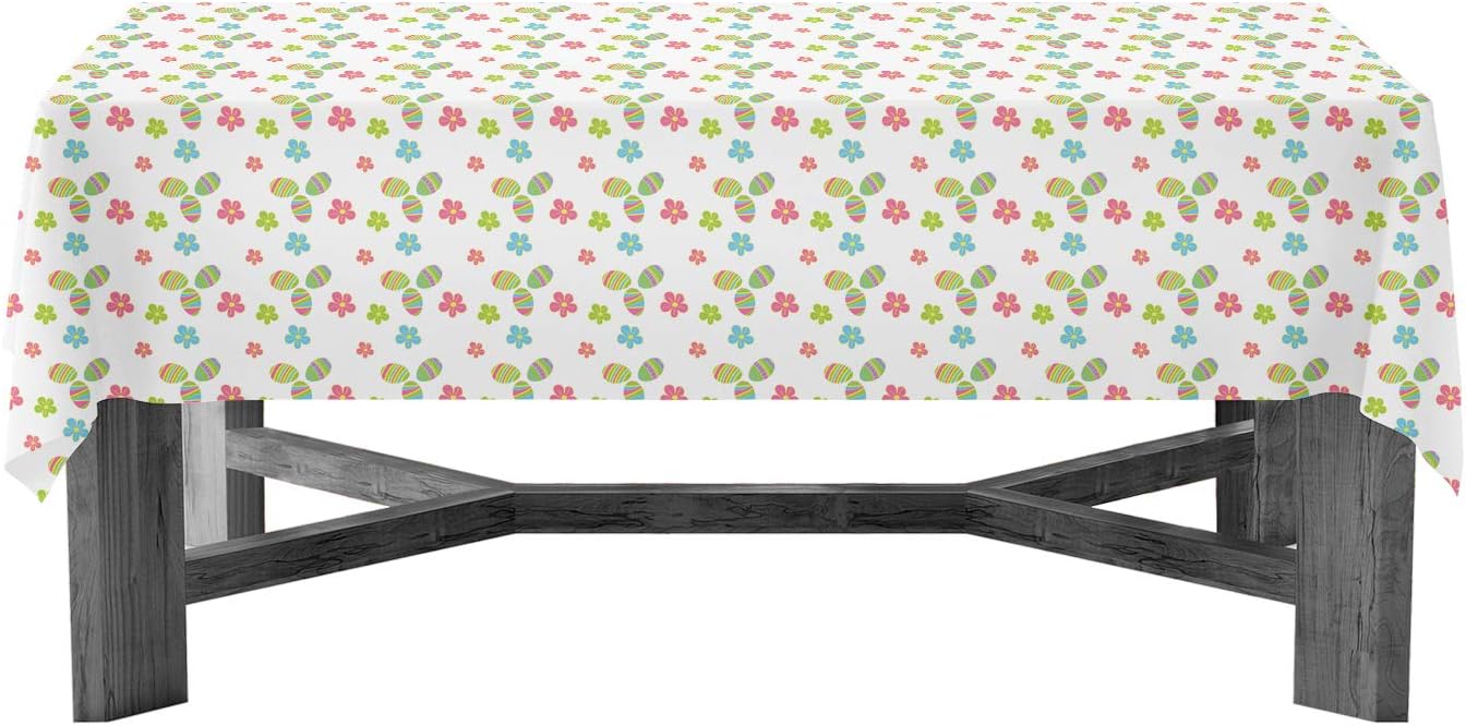 Party Essentials Heavy Duty 54x108 Inch Easter Printed Table Cover 2-Count