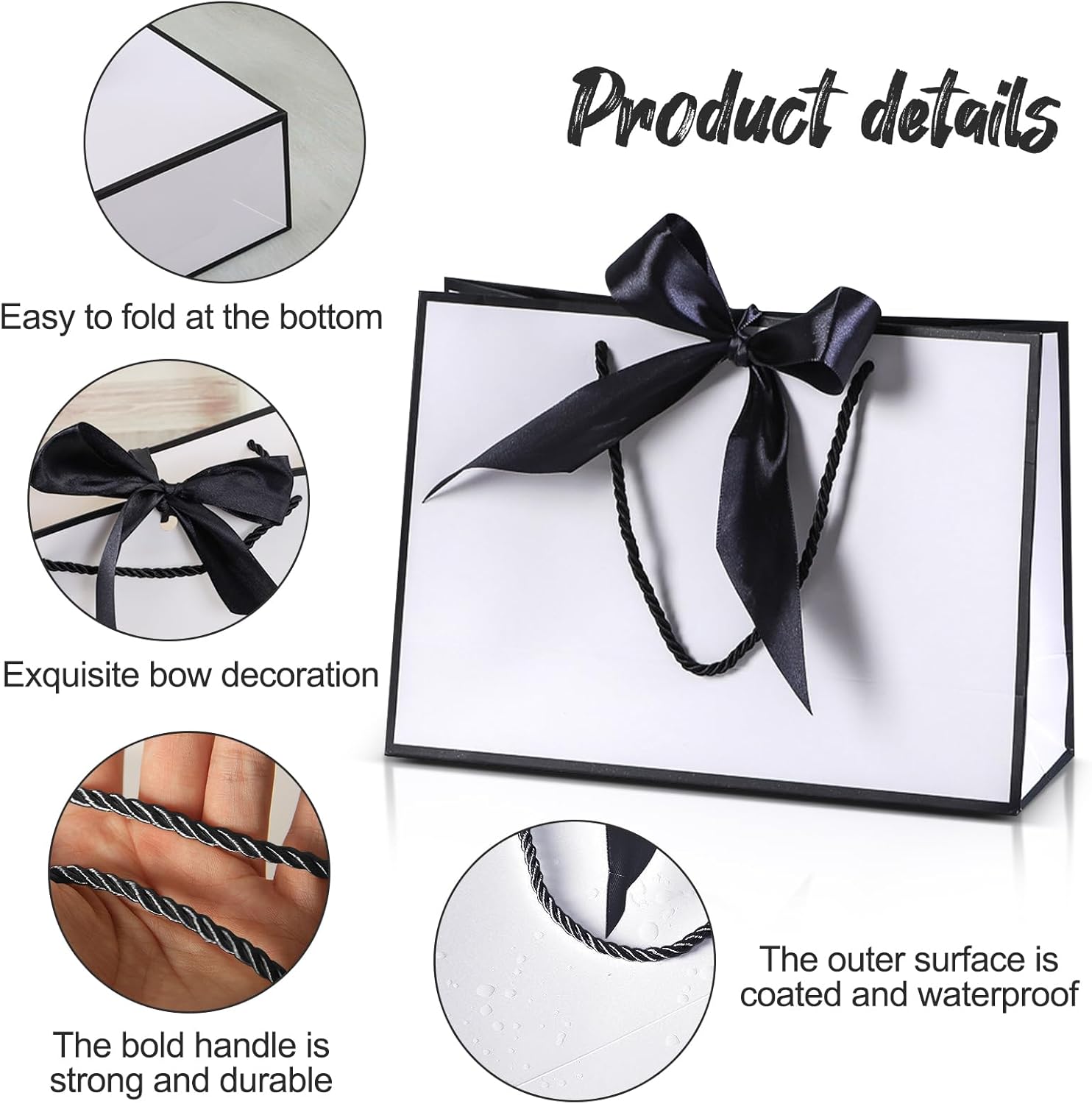 SJORHNUS Gift Paper Bags with Handles 12 Pack
