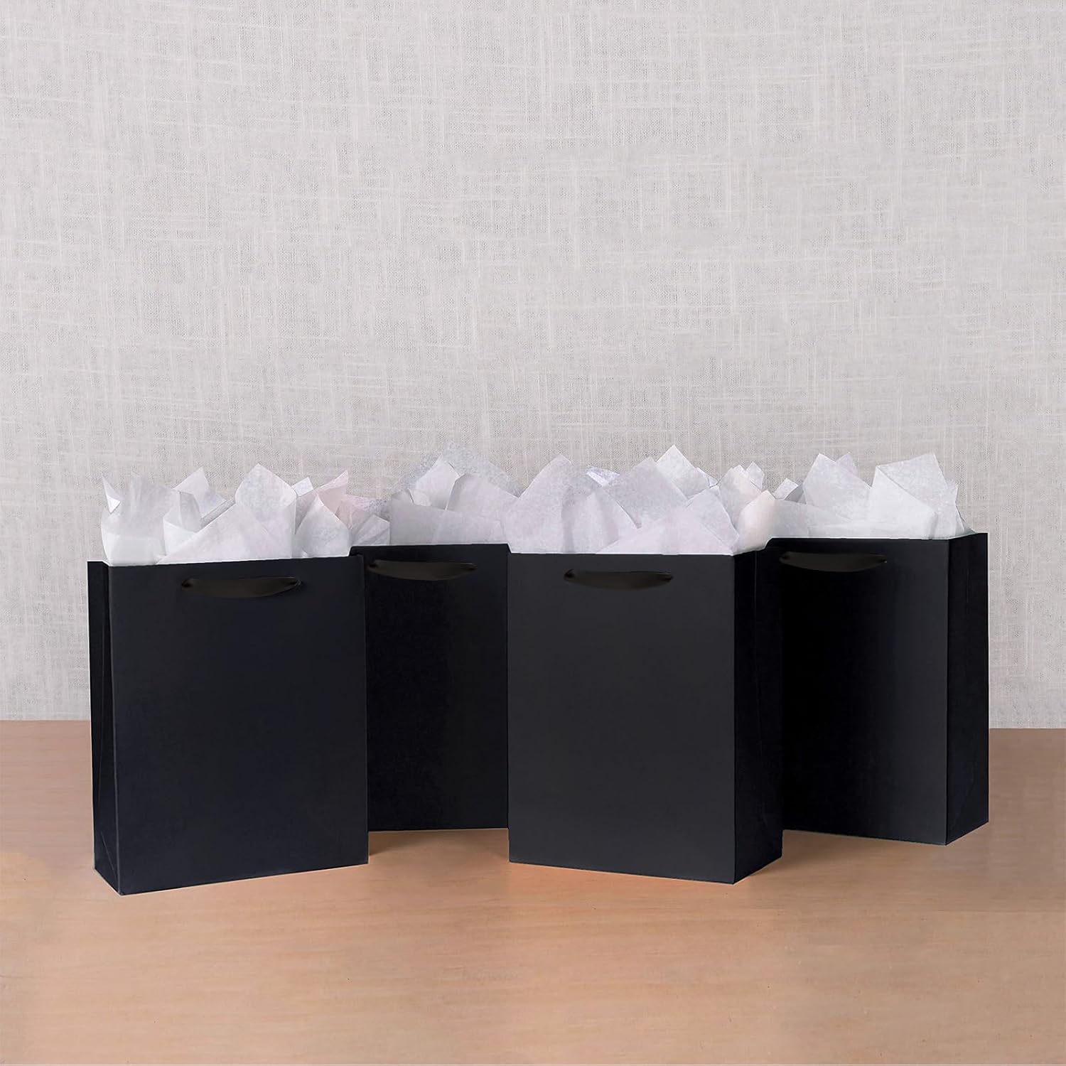 SHIPKEY 10 Pack Small Black Gift Bags