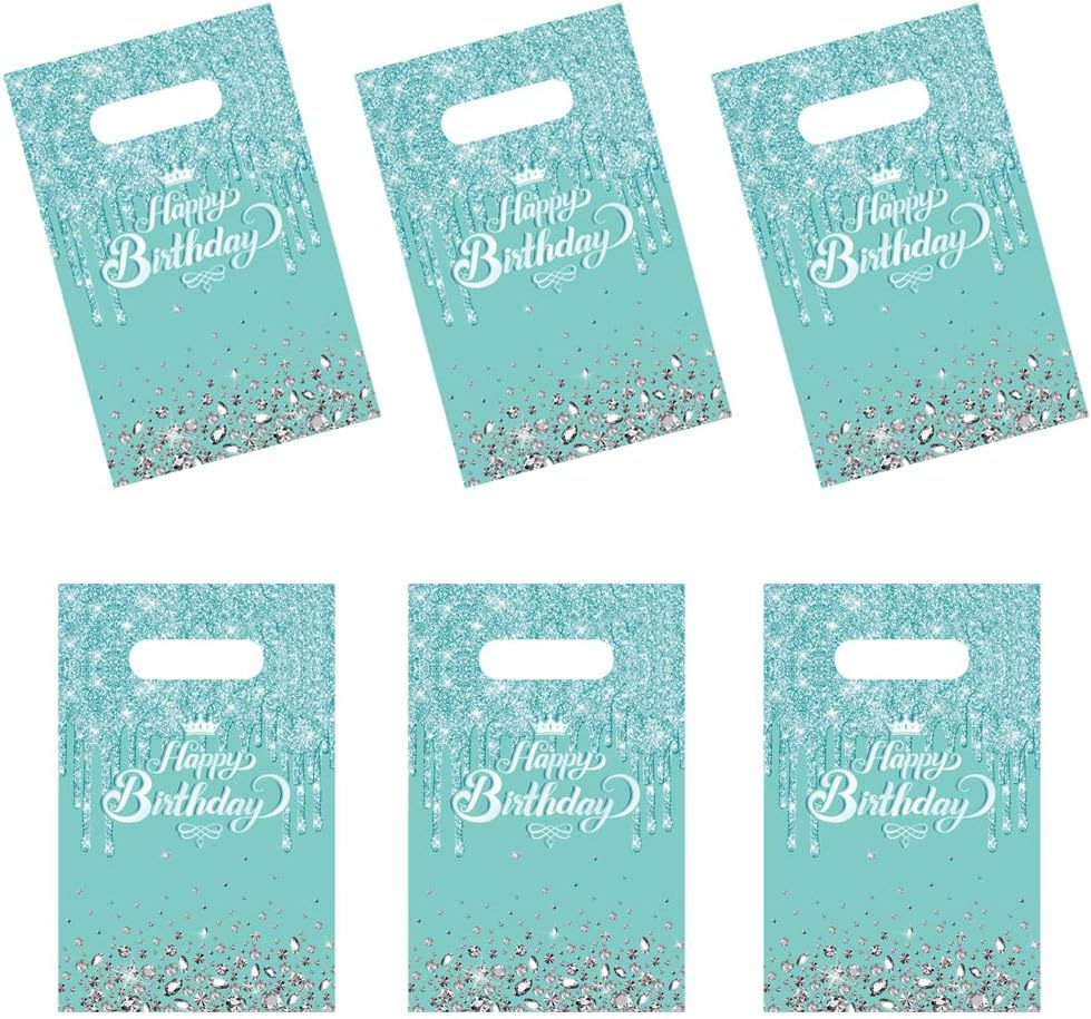Egami 30 Pack Teal Silver Party Bags