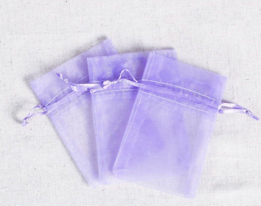 Wudygirl 100pcs Lilac Organza Gift Bags