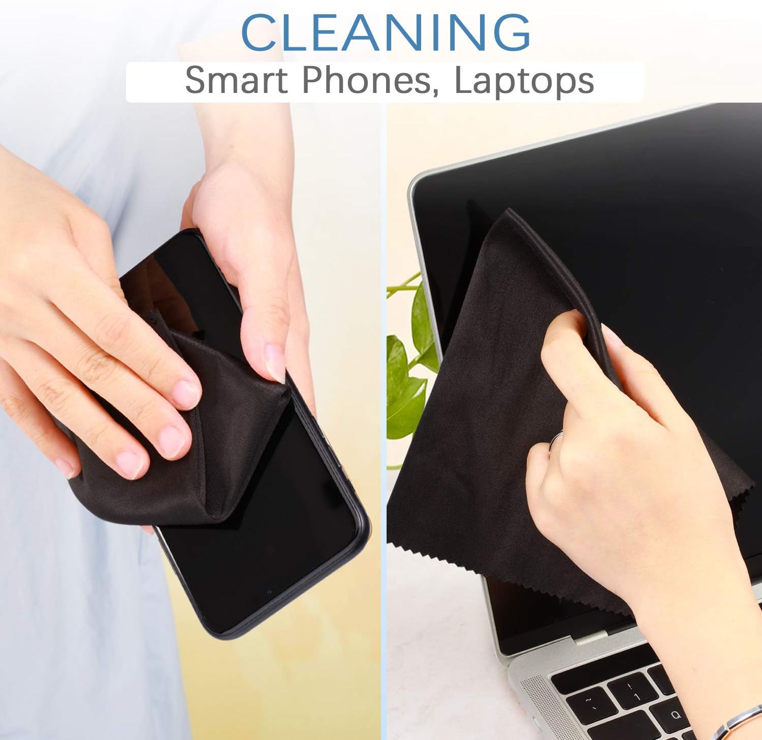 Frienda 12 Pack Oversized Microfiber Glass Cloths 12x12 Inch