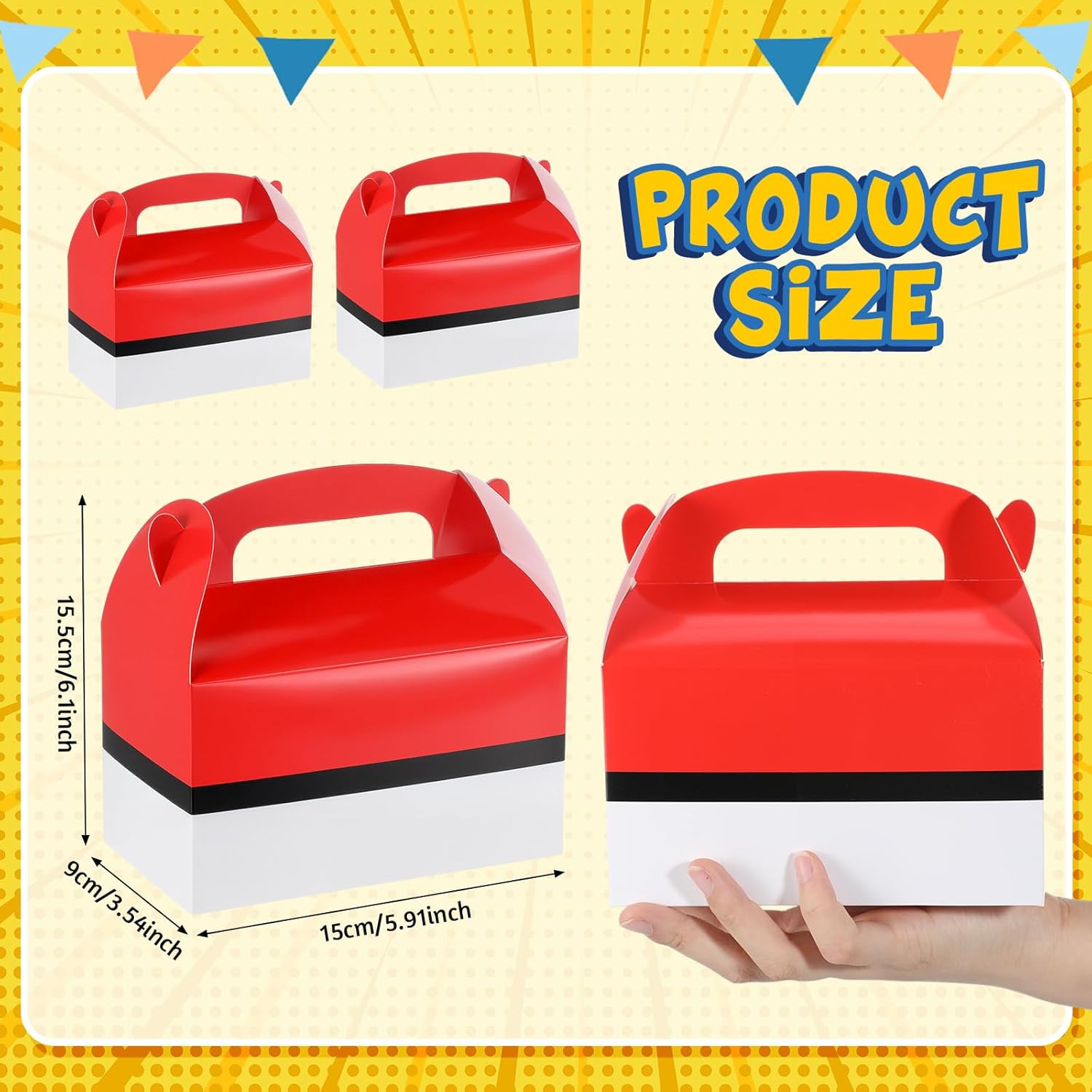 Marspark 24 Pack Cartoon Party Gift Boxes