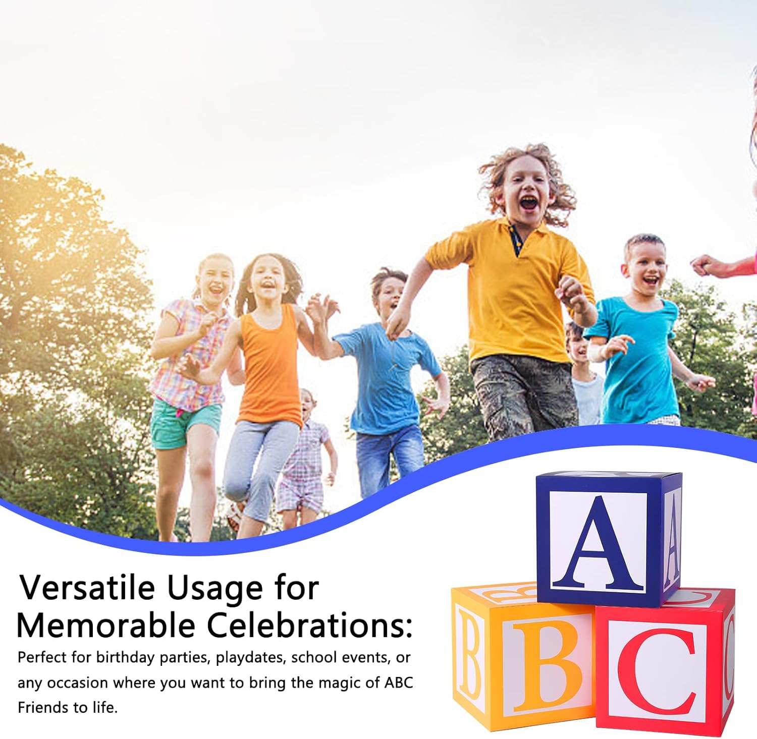 6 pcs ABC and 123 Friend Street Balloon Boxes
