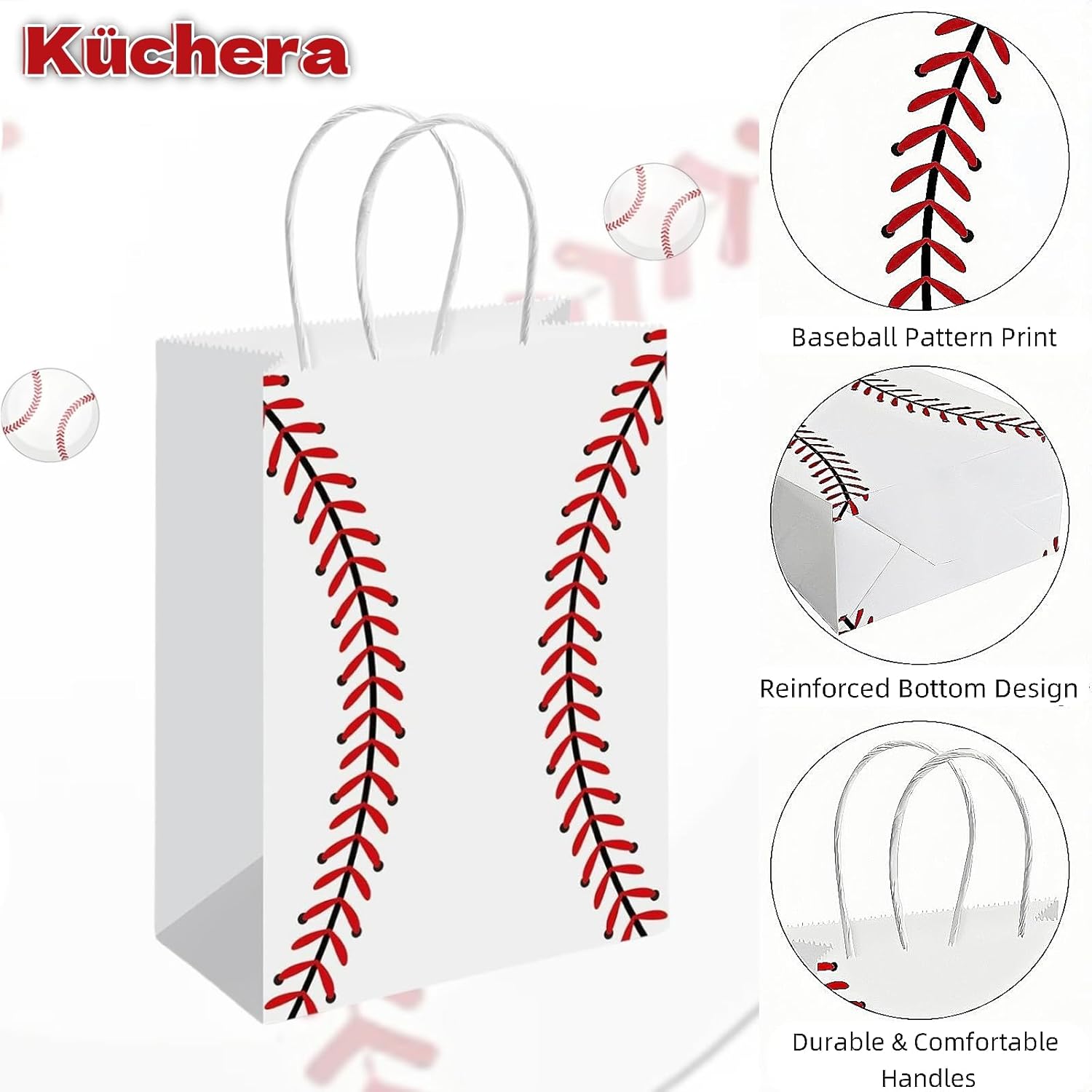 Kchera Baseball Gift Bags for Kids Team - 12PCS