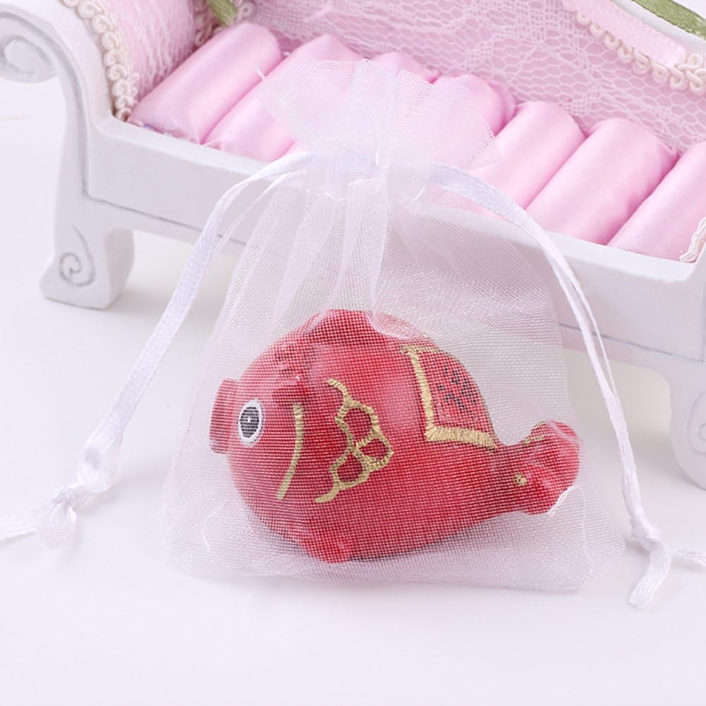 Wudygirl 100pcs Organza Gift Bags 4x6 with Drawstring