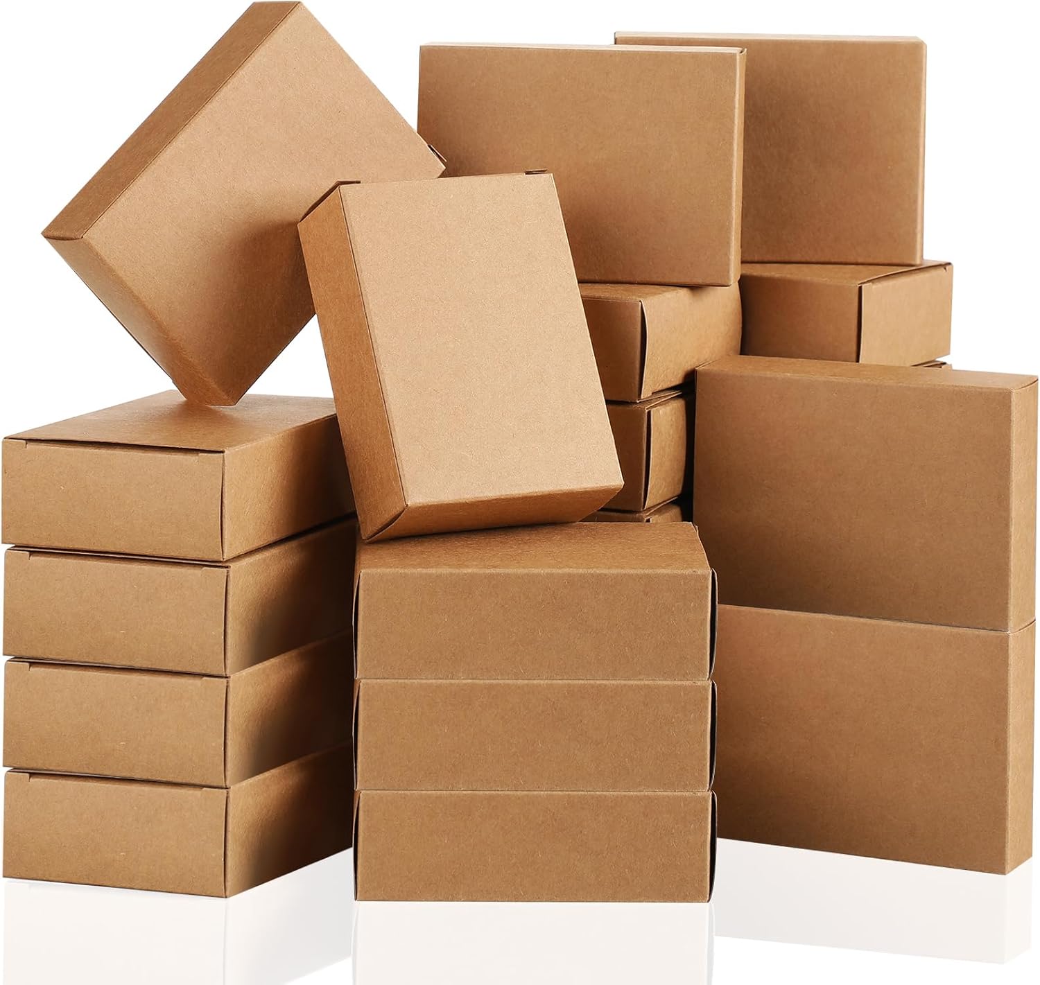 200 Pcs Kraft Soap Boxes No Window for Homemade Soap Packaging