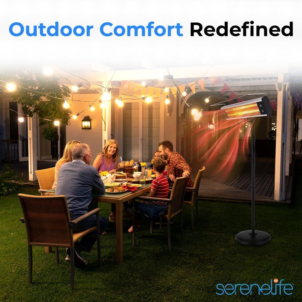 SereneLife Infrared Heater 1500W Portable with Remote
