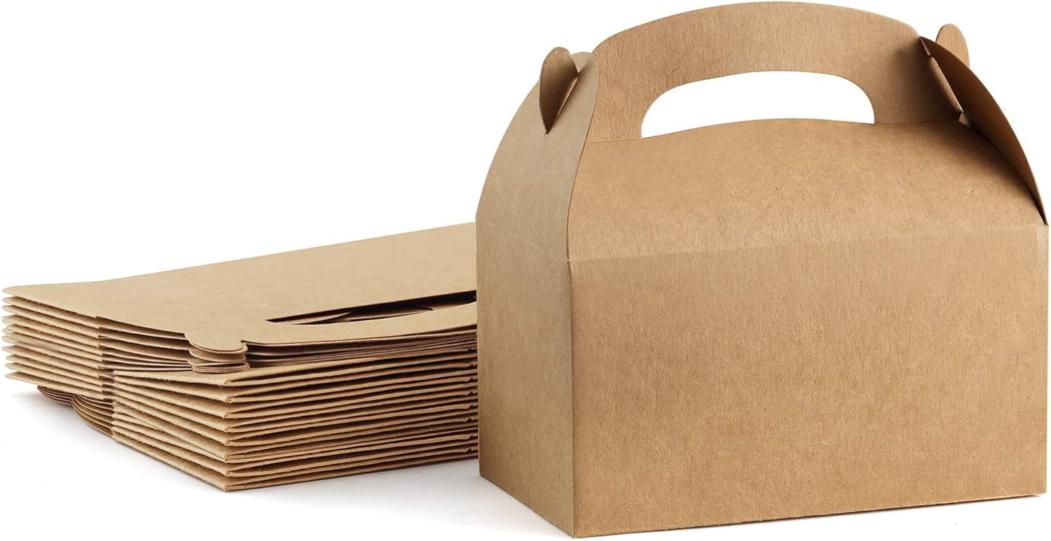 ValBox Treat Boxes 30 Pack Brown Kraft Gable Gift Boxes