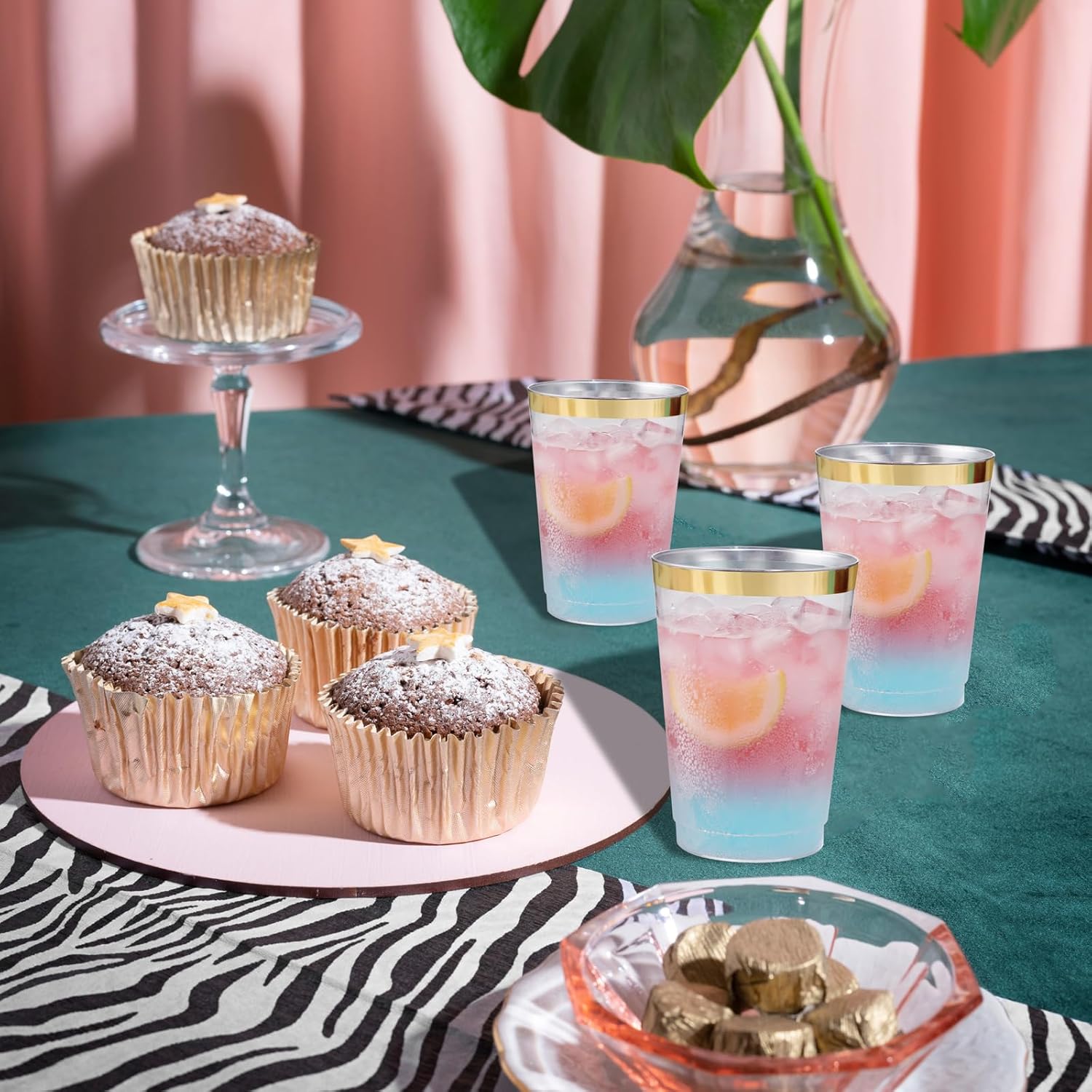 Supernal 200pcs Gold Plastic Cups for Parties