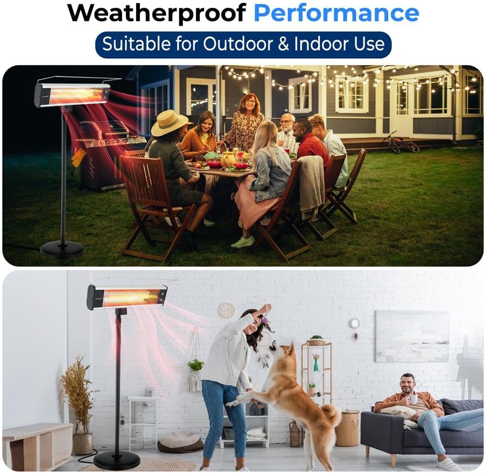 SereneLife Infrared Heater 1500W Portable with Remote