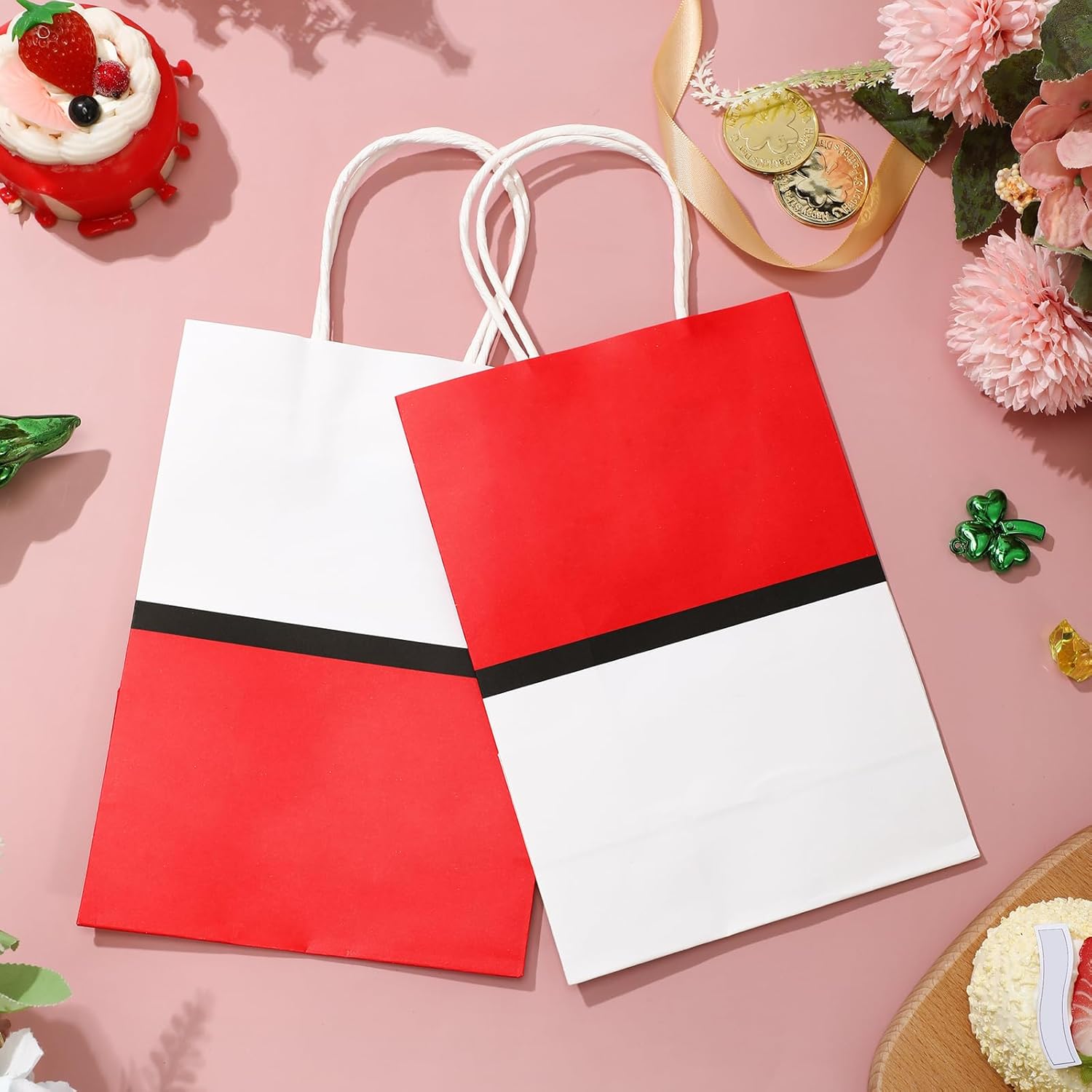 Locmeo 12 Pcs Cartoon Animation Birthday Gift Bags with Handle