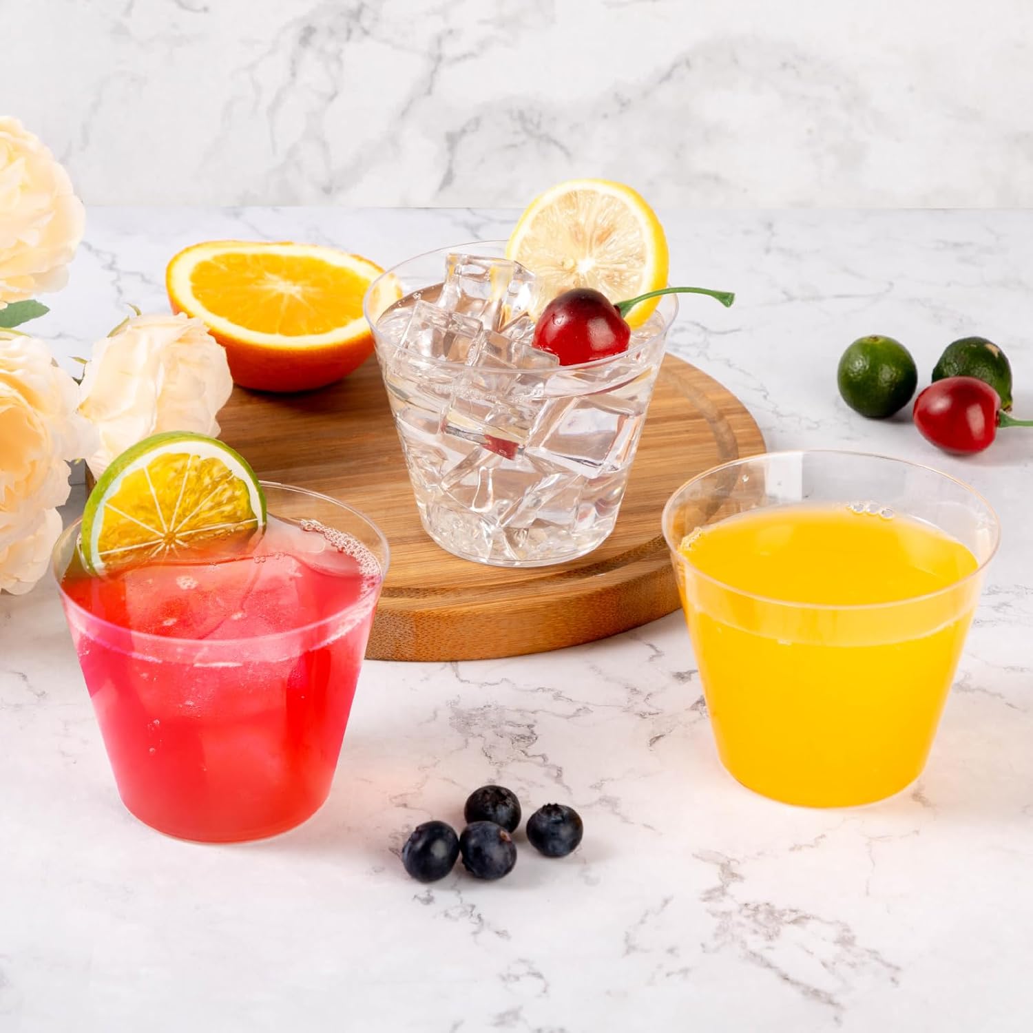 Goodluck 100PCS 9oz Clear Plastic Cups for Parties