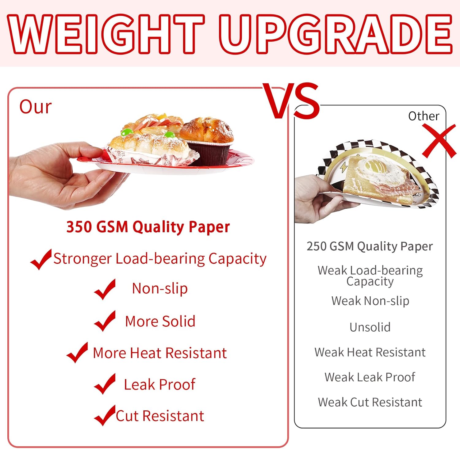96 Pcs Red and Black Party Plates and Napkins Set