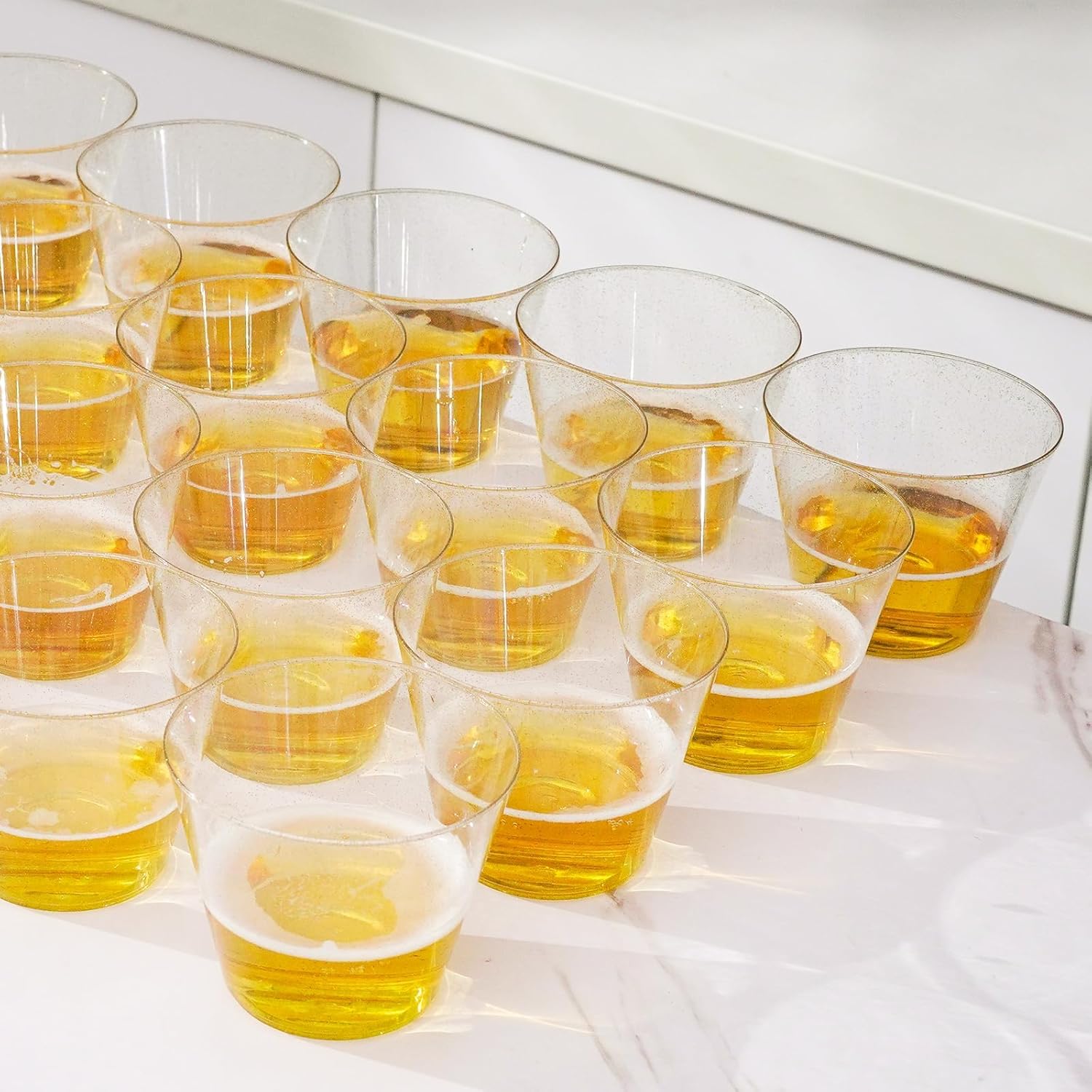 300 Count 9 Oz Gold Plastic Cups for Parties