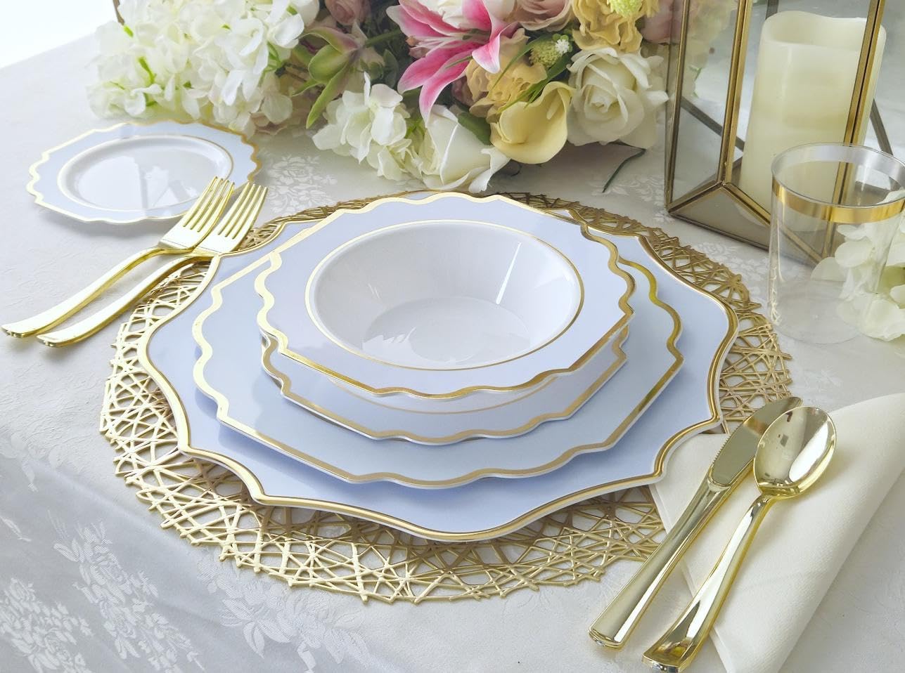 OCCASIONS FINEST 50 Plate Set Wedding Party