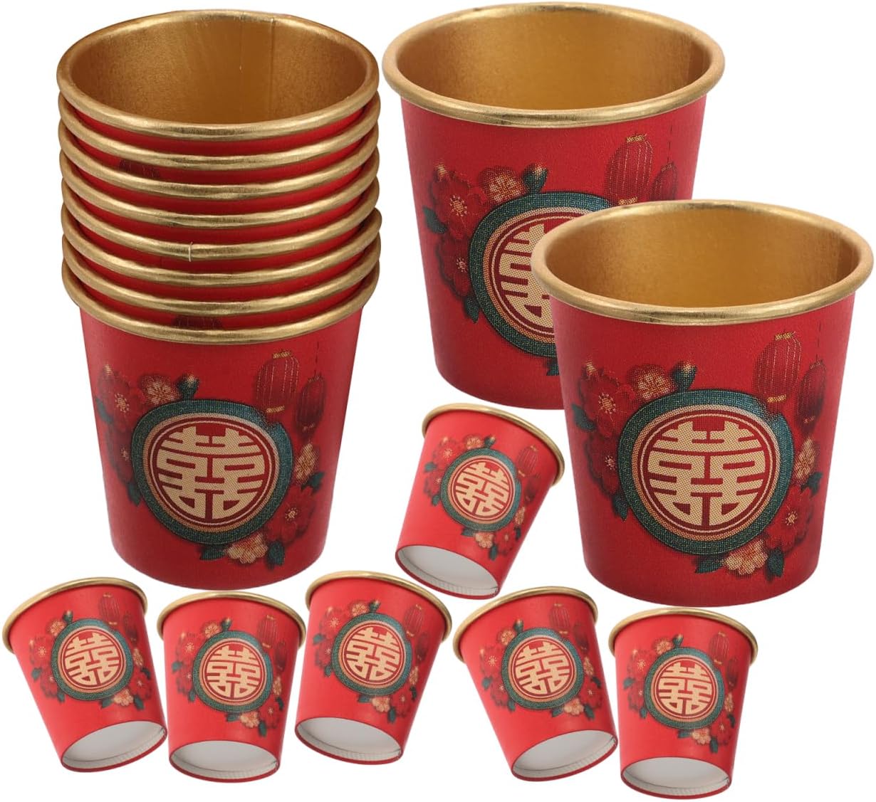 Garneck 50 Pack Paper Cups for Wedding Party Decorations