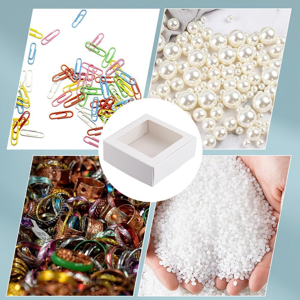 BENECREAT 20 Pack Clear Window Gift Boxes