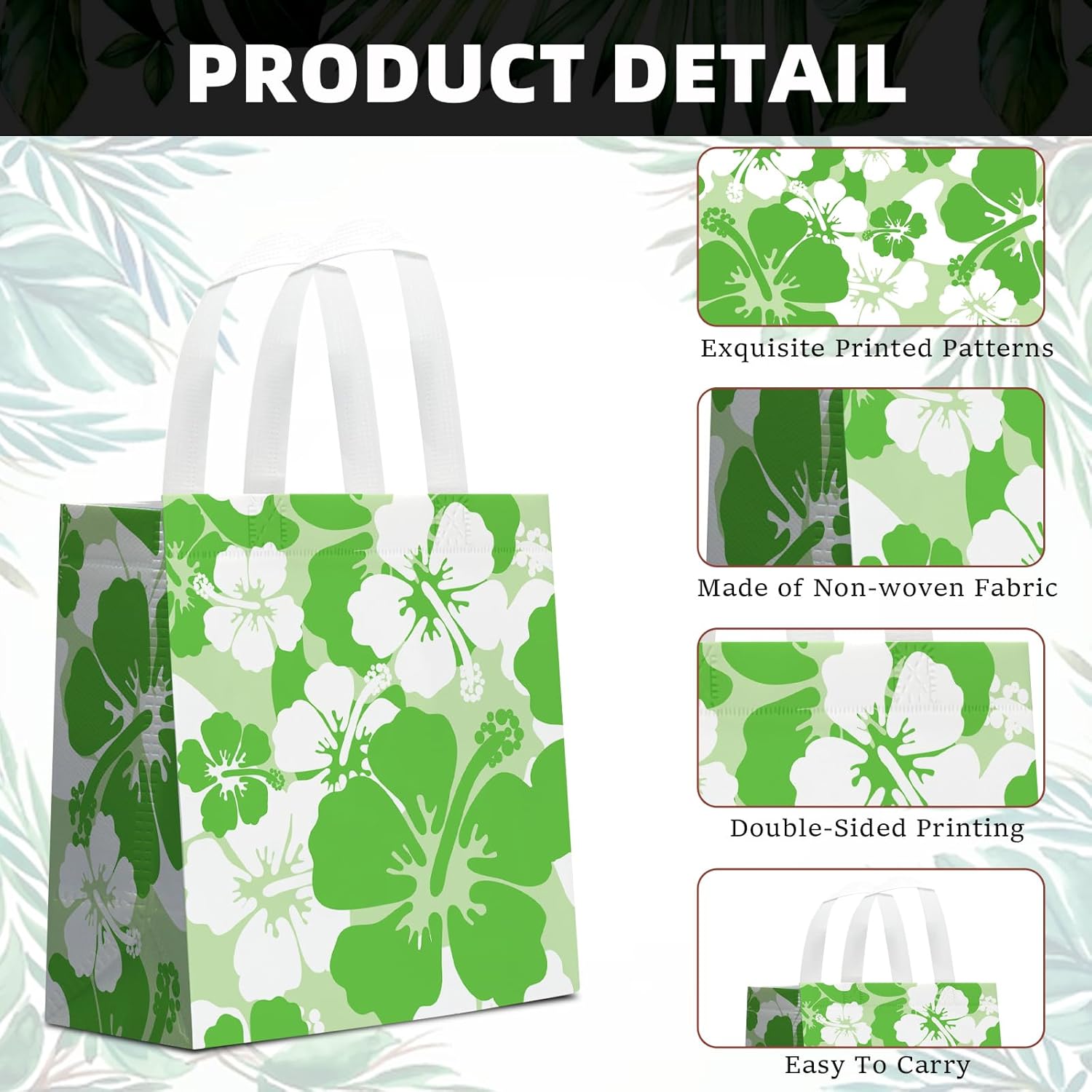 KERINGO 24 PCS Hibiscus Gift Bags with Handles