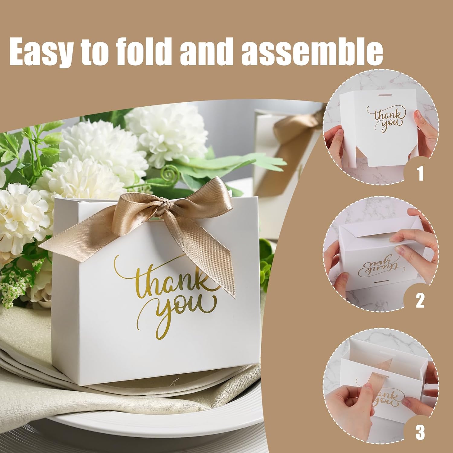 VGOODALL 24PCS Thank You Gift Bags with Bow