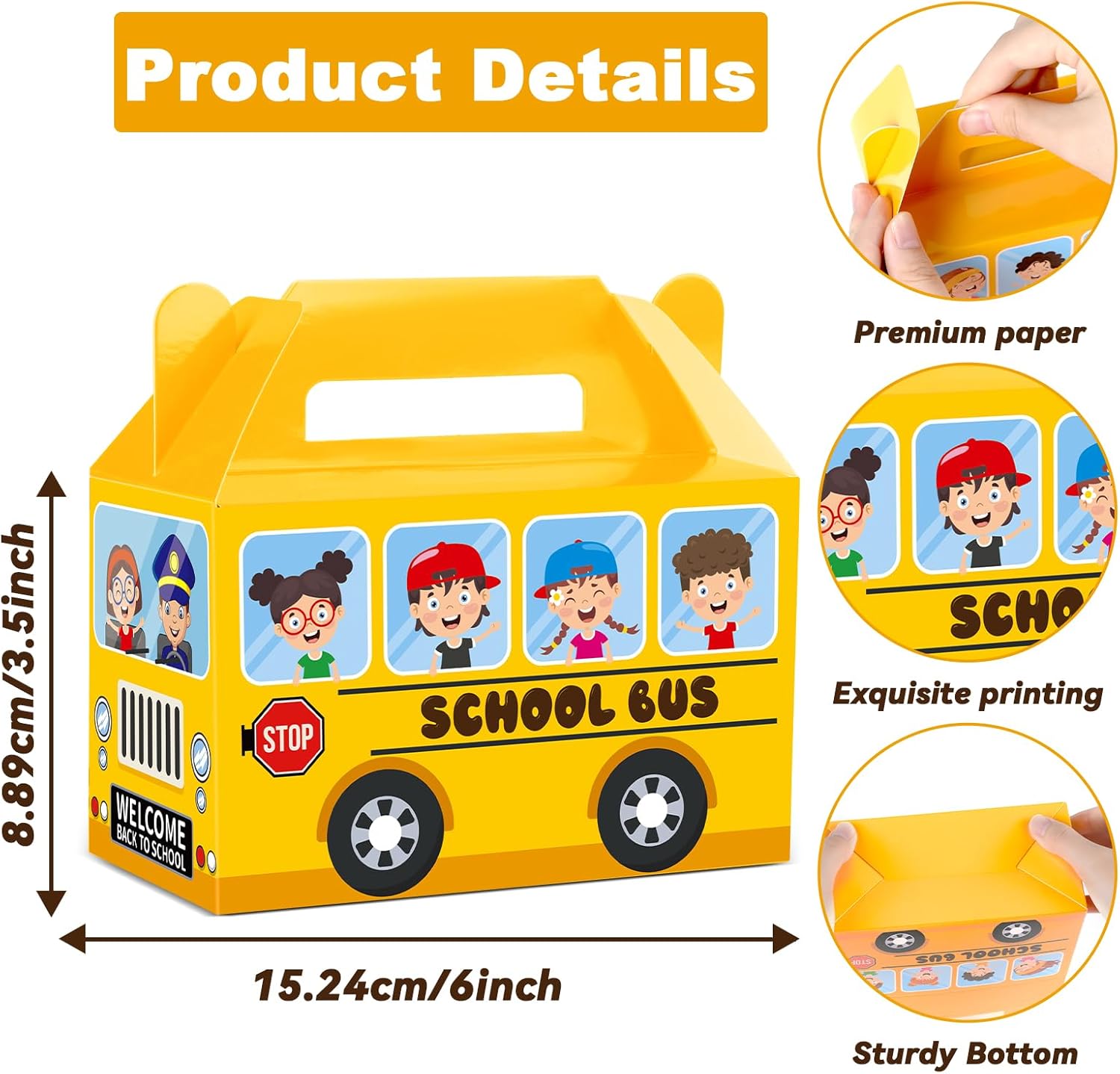 24Pcs School Bus Gift Boxes for Kids Party Favor