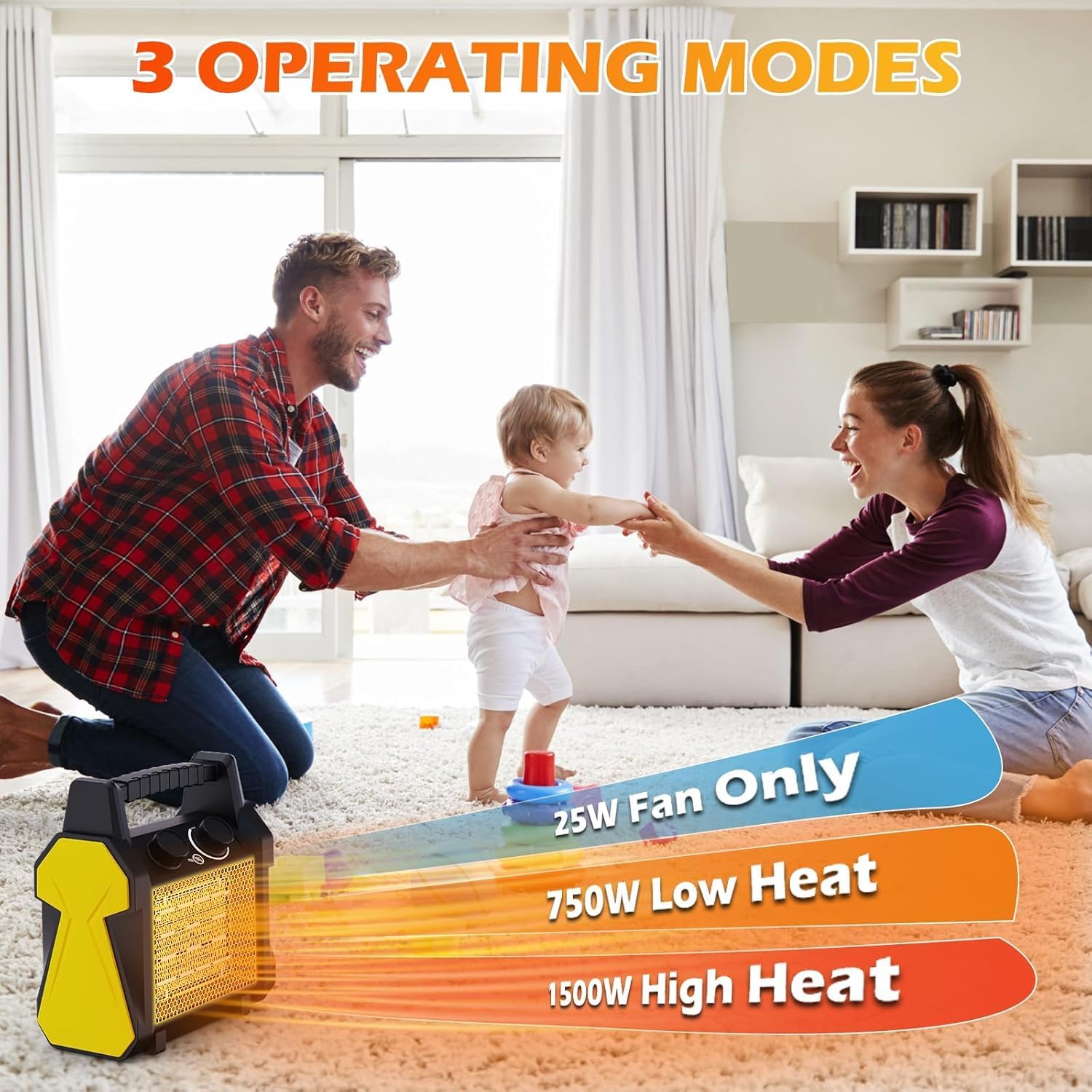 SEEYANG 1500W Electric Outdoor Heater with 3 Modes