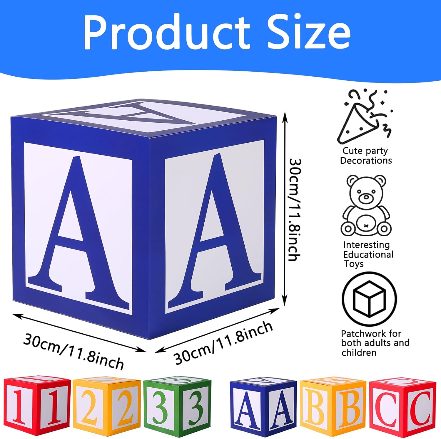 6 pcs ABC and 123 Friend Street Balloon Boxes