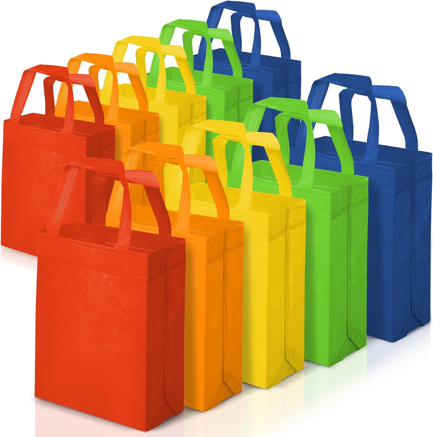 MAQIHAN 10PCS Colorful Reusable Gift Bags