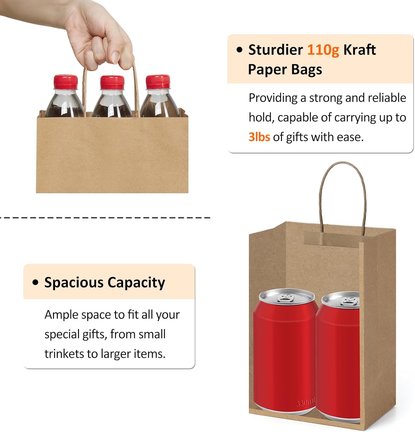 BagDream 25Pcs Small Gift Bags with Handles