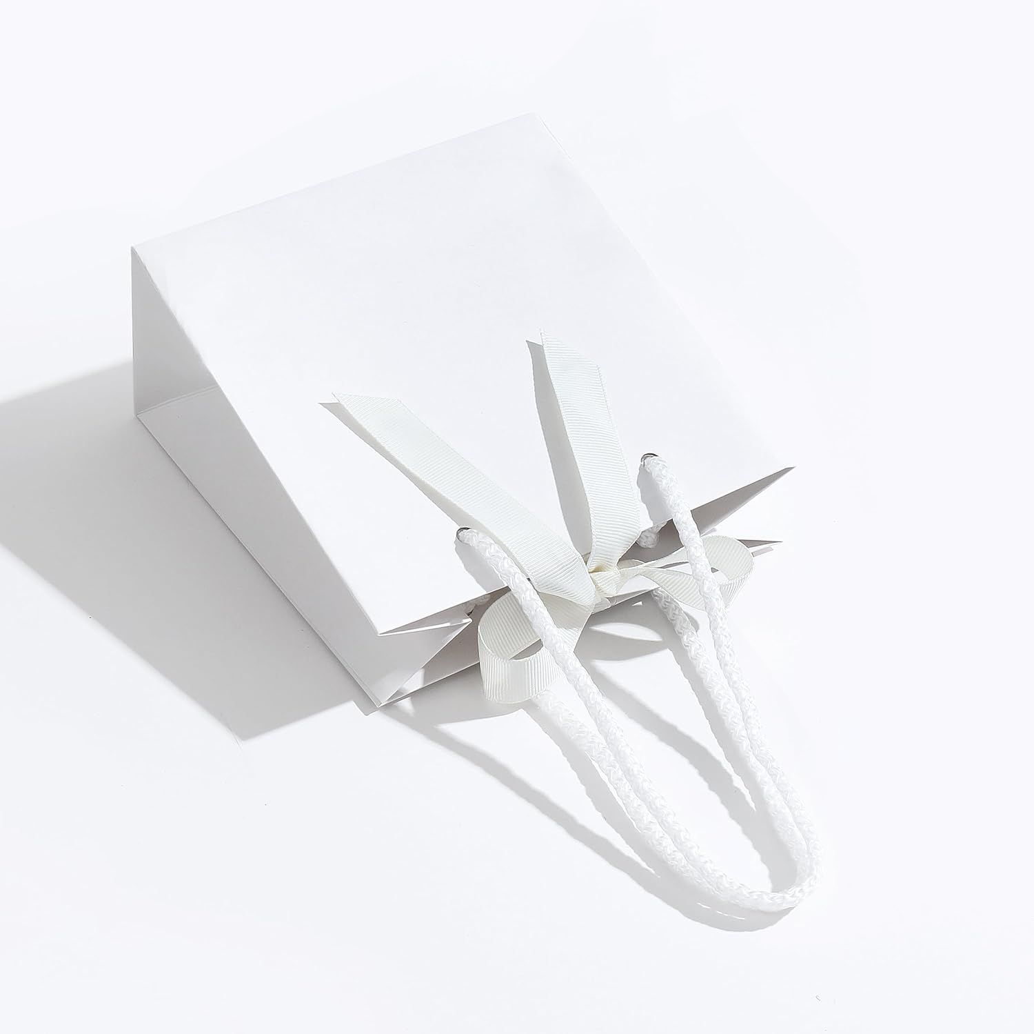 SHYRABBIT 10pcs White Gift Bags with Handles