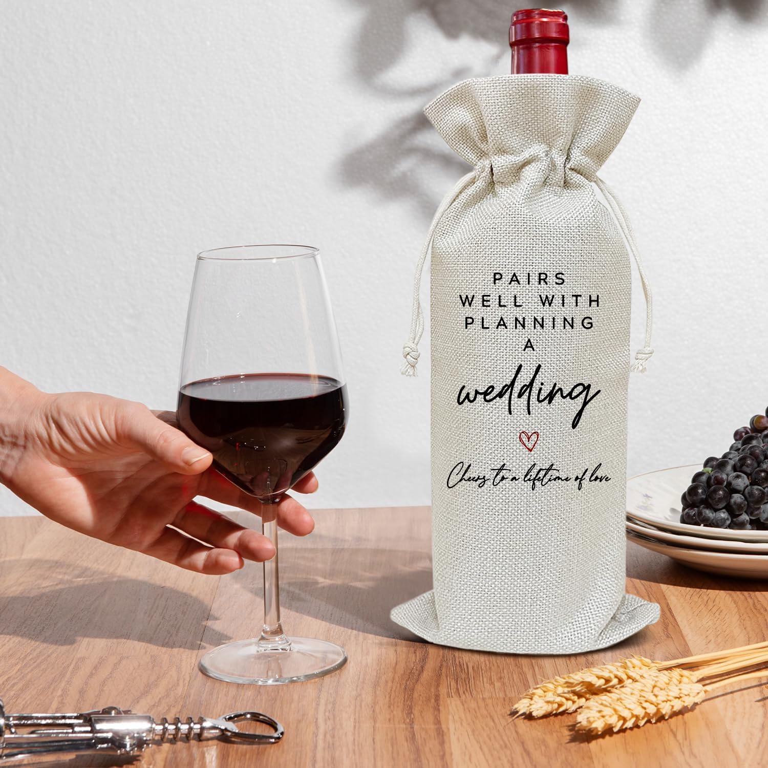 OayGnay Reusable Wine Gift Bag with Drawstring - 1Pc