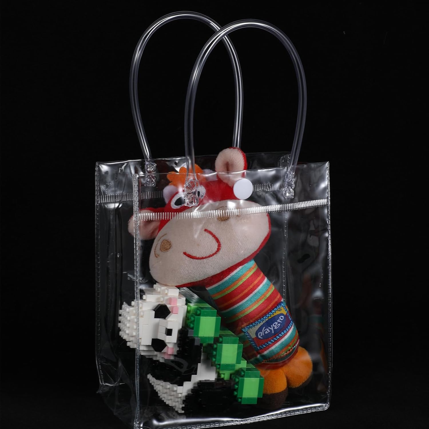 60 Pcs Clear Plastic Gift Bags with Handles